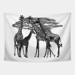 Giraffe - Family on Safari in Kenya / Africa Tapestry