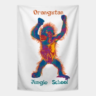 Orangutan Jungle School Tapestry