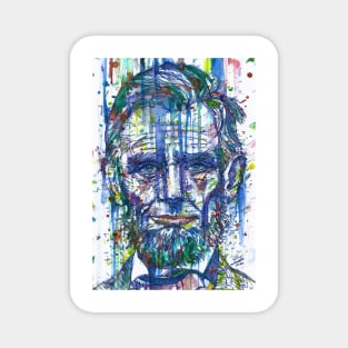 ABRAHAM LINCOLN watercolor and ink portrait Magnet