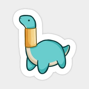 Long Neck stuck in pasta, Brontosaurus, Brachiosaurus Magnet