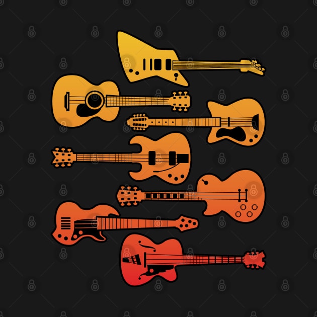 Vintage Guitar Graphic - For Men Women and Music Groups by Graphic Duster