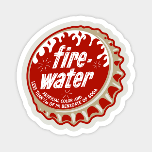 Vintage Fire Water Soda Bottlecap Magnet