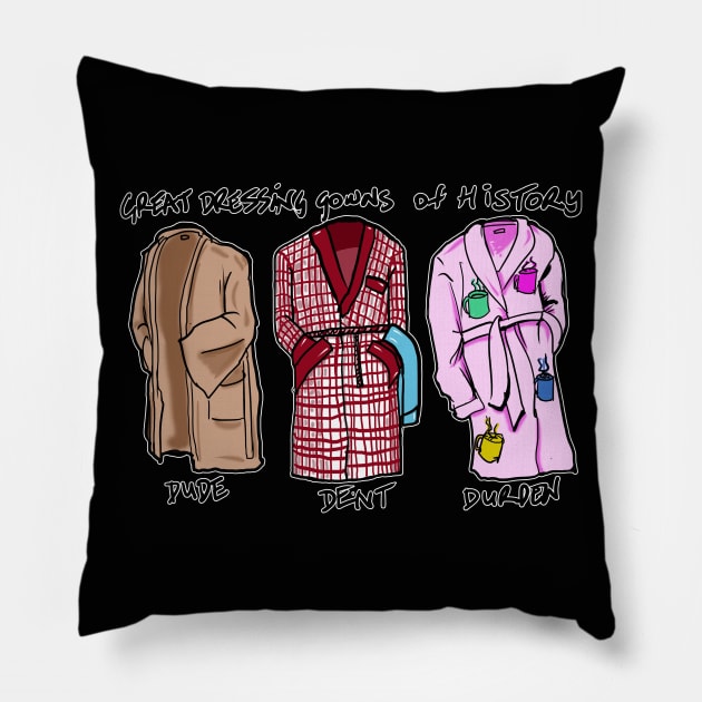 Dressing Down at the end of the world Pillow by silentrob668