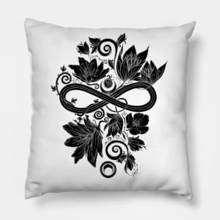 Infinity Moon Garden at Midnight Pillow