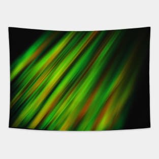 Colorful neon green brush strokes on dark gray Tapestry