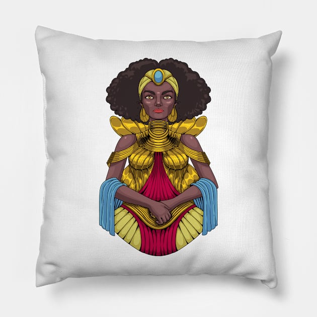 Goddess of the Yoruba religion - Oshun Pillow by Modern Medieval Design