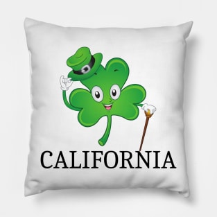 St Patrick's  Irish Shamrock CALIFORNIA, Irish Gift for Wife Pillow