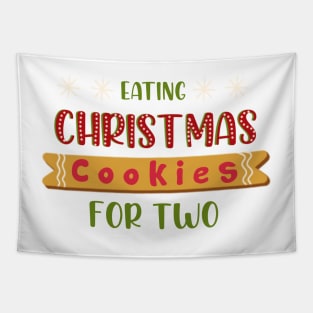 Eating Christmas Cookies for Two Tapestry