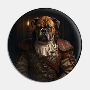 Robust Brindle Boxer - Medieval German Baron Pin