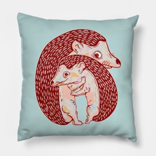 Hedgehogs hugging Pillow