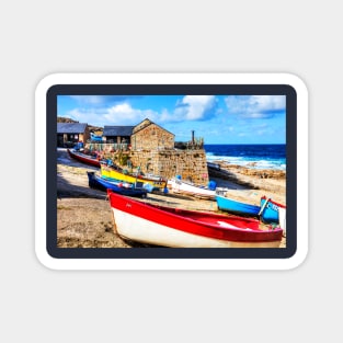 Sennen Cove Harbor Boats Magnet