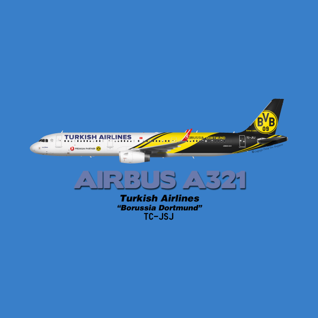 Airbus A321 - Turkish Airlines "Borussia Dortmund" by TheArtofFlying