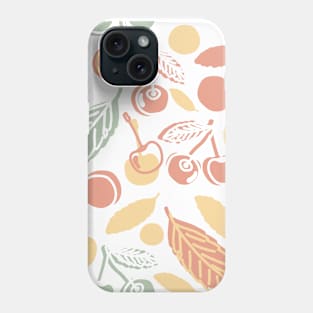 Yellow cherry seamless pattern Phone Case