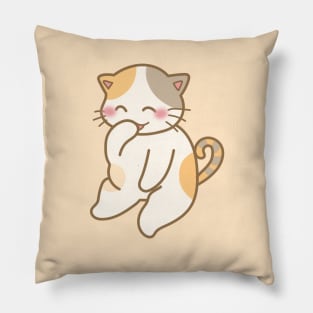 Cute cat smile Pillow