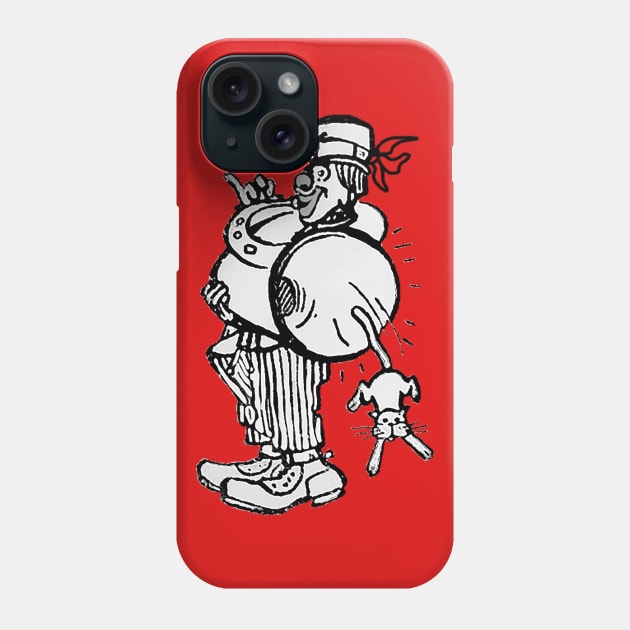 Play tuba and runaway cat Phone Case by Marccelus