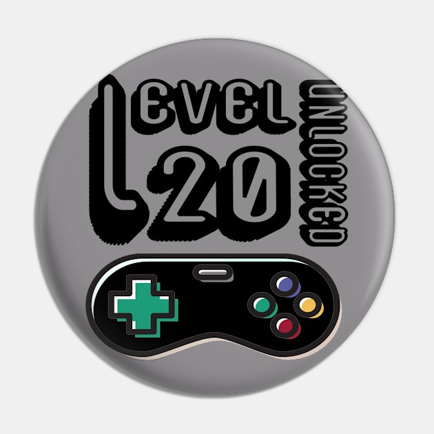 level 20 unlocked - 20th birthday gift Pin by BaronBoutiquesStore