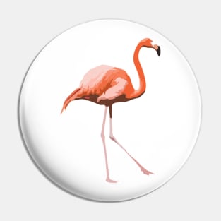 Flamingo Digital Painting Pin