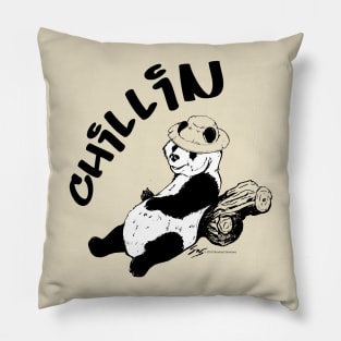 Chillin Panda B&W Pillow