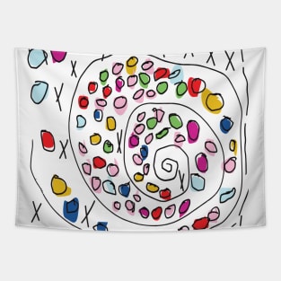 Abstract spiral Tapestry