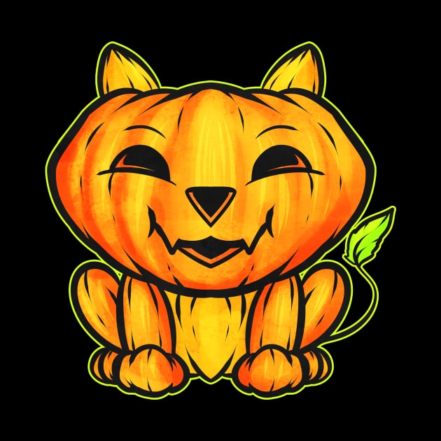 Pumpcat Pumpkin Cat Or Dog Halloween by SinBle