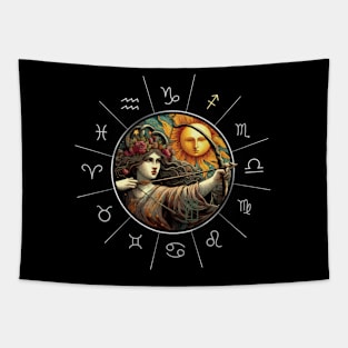 ZODIAC Sagittarius - Astrological SAGITTARIUS - SAGITTARIUS - ZODIAC sign - Van Gogh style - 5 Tapestry