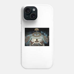 Space Dock Near Spiral Galaxy NGC 3370 Phone Case