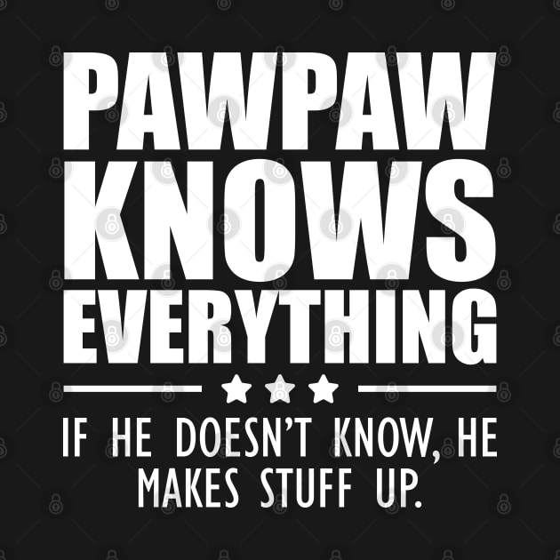 Pawpaw knows everything If he doesn't know, He makes stuff up. by KC Happy Shop