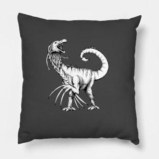 Dinosaur Therizinosaurus Alien Drawing Pillow