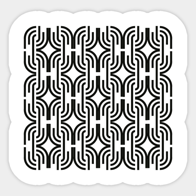 Geometric Black Pattern Art Deco Geometric Patterns Sticker Teepublic Included you'll find iconic imagery like seashells along with. geometric black pattern art deco