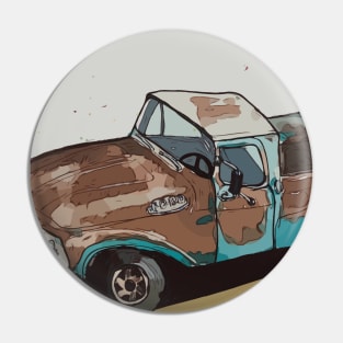 Old antique pickup Pin