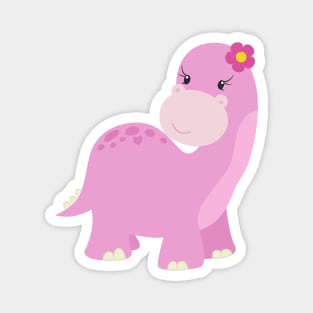 Cute Dinosaur, Pink Dinosaur, Girl Dinosaur, Dino Magnet