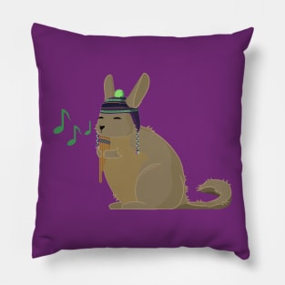 Viscacha music (purple and green, green notes) Pillow