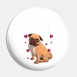 Cute Pug Design For Women Girls Dog Owner Puppy Pug Lover T-Shirt Pin