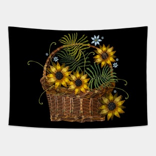 Sunflower Basket Embroidery Tapestry