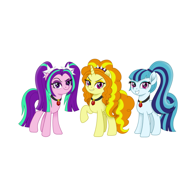 Dazzlings ponies by CloudyGlow