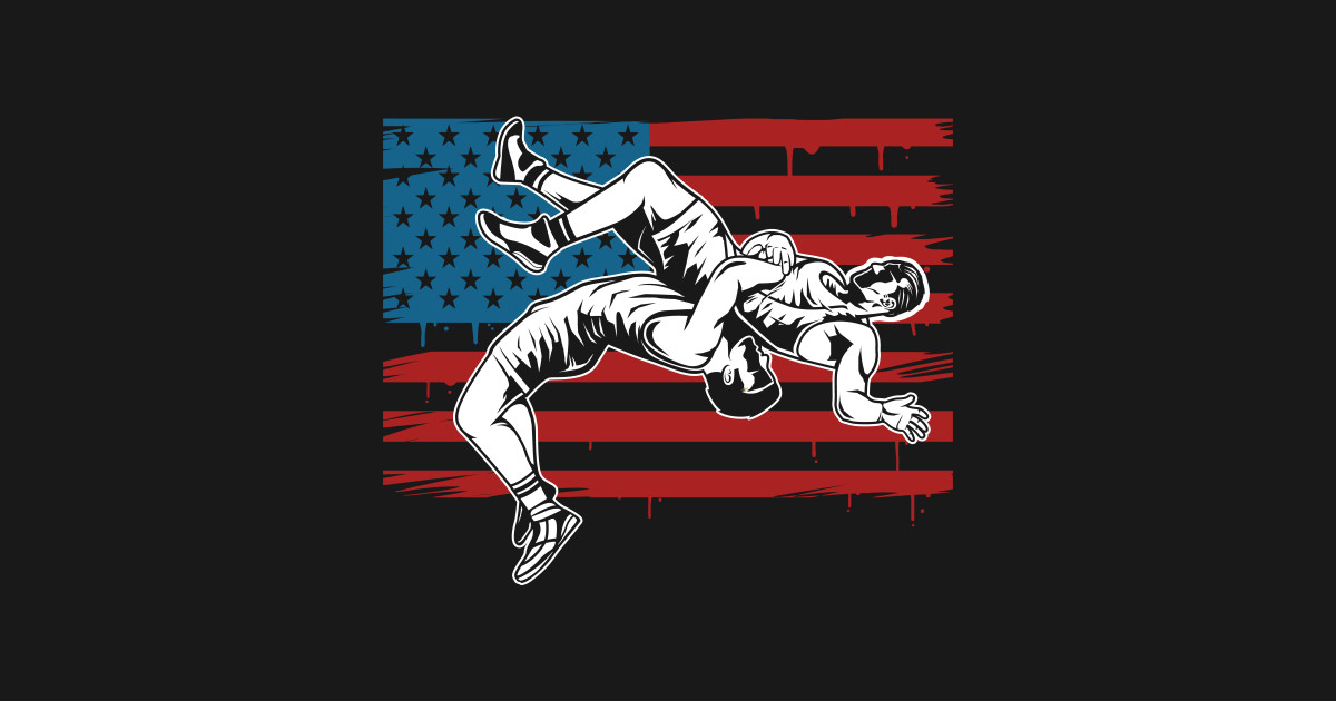 Wrestling American Flag Design Wrestling Usa Flag TShirt TeePublic