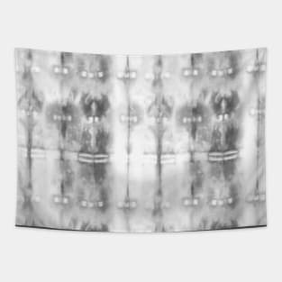 Gray Tie-Dye Plaid Tapestry