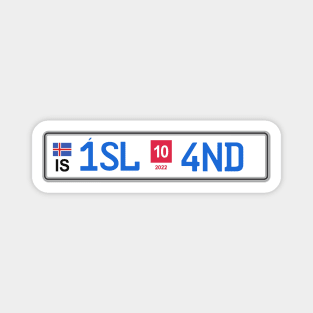 Iceland car registration plate Magnet