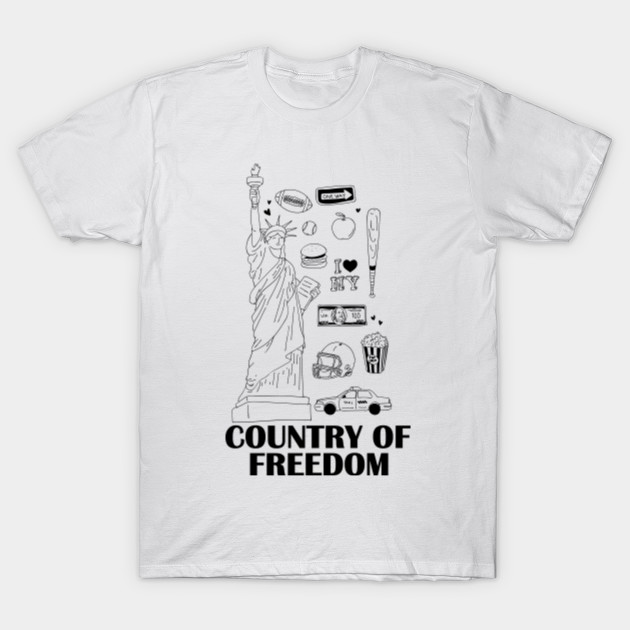 Usa Country Of Freedom Usa T Shirt Teepublic