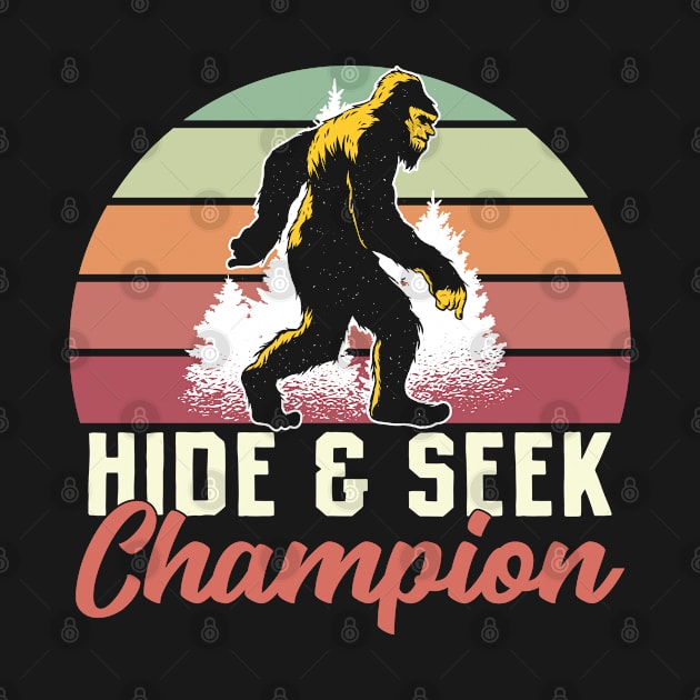 Hide and Seek Champion  Big Foot retro by Caskara