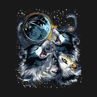 Three Opossums And Dead Moon T-Shirt