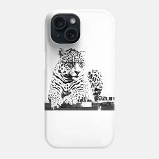 Black and white cheetah Phone Case