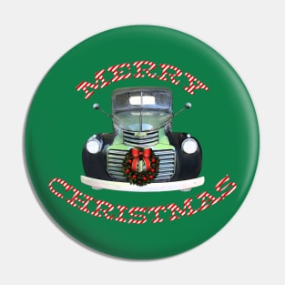 Vintage GMC Pickup Truck Christmas Design Pin