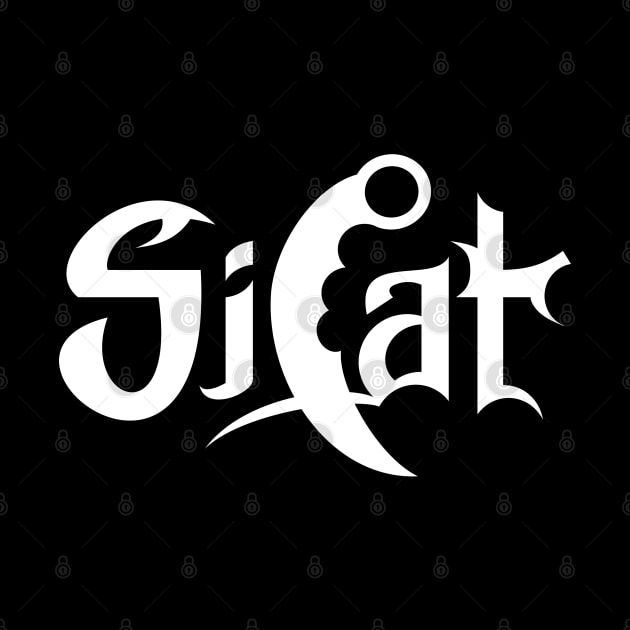 Silat Lettering White Karambit (on garment front) by SSBDguy75