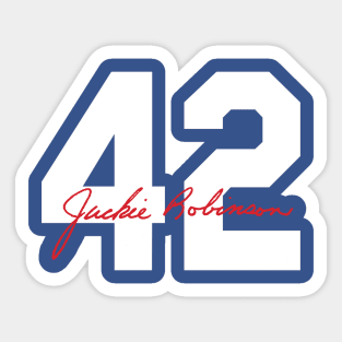 Jackie Robinson Retired Number Sticker Brooklyn 42 