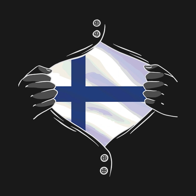 Finland flag proud by HawaiPlus