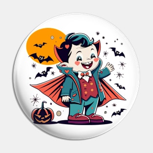 "Cute Baby Vampire Boy" design Pin