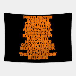 Jazz Legends in Type: The Jazz Pianists Tapestry