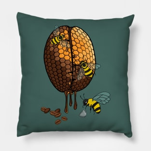 Busy Bees Drinking Coffees Pillow