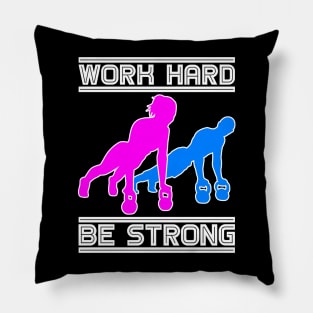 Funny Workout Quote, Gym Fitness Training Lovers Pillow